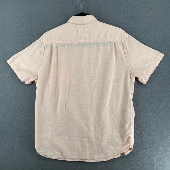 Rails Fairfax Button Down Short Sleeve Shirt Mens L Pink Cotton Casual - Picture 3 of 13
